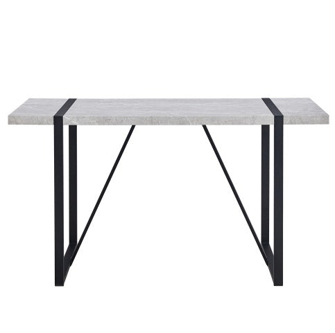 NEW Modern Dining Table, 55 Inch Kitchen Table For 4 People, Rectangular Dinner Table For Dining Room, Home Office, Living Room Furniture, Easy Assembly,