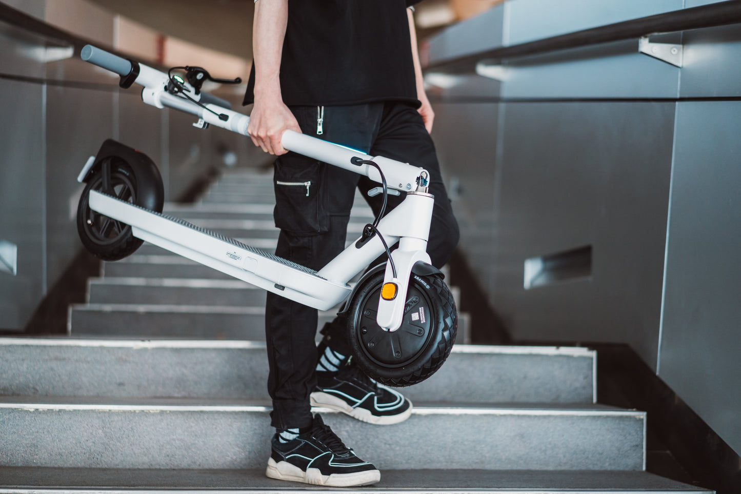 NEW Foldable Electric Scooter w/18.6 Miles Max Operating Range & 15.5 mph Max Speed - White