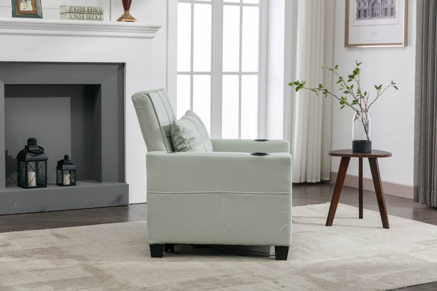 New Green Leather Futon 3-in-1 Pull Out Sleeper Chair