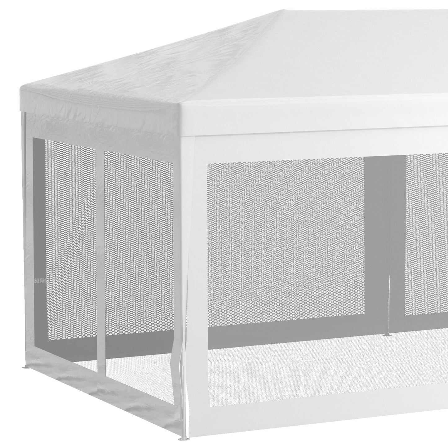 NEW Outsunny 10' X 20' Party Tent, Outdoor Wedding Canopy & Gazebo With 6 Removable Sidewalls, Shade She