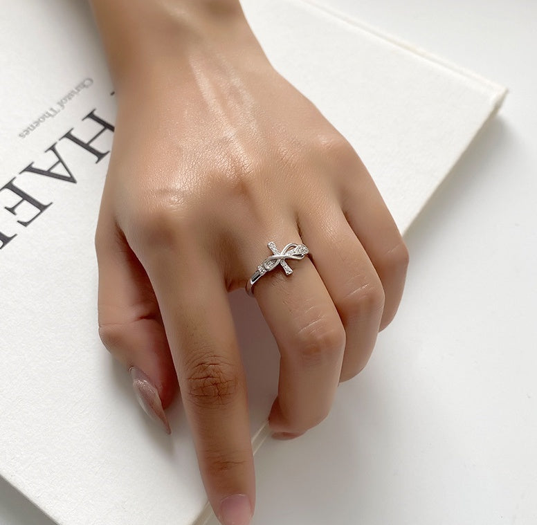 NEW Simple Color Matching Copper Ring Fashion Cross Evil Rings For Women Girl Finger Accessories Party Jewelry Gift