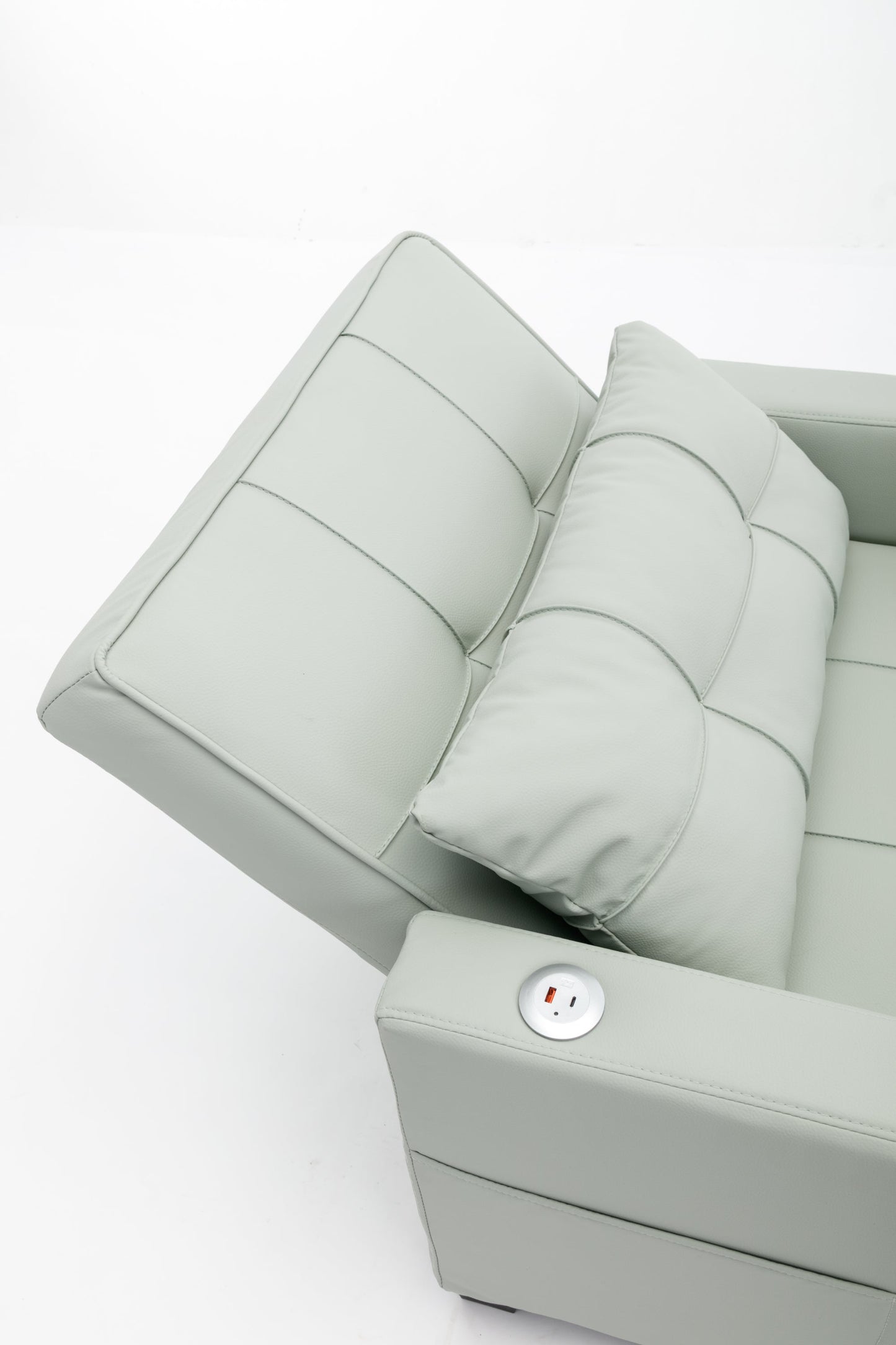 New Green Leather Futon 3-in-1 Pull Out Sleeper Chair