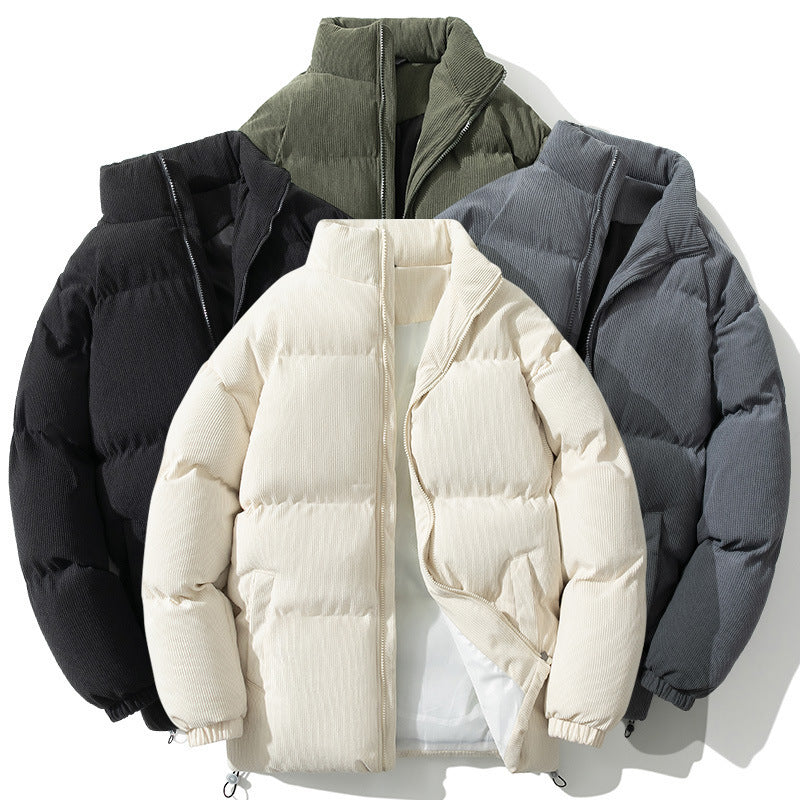 NEW Men's Down Cotton-padded Coat Stand-up Collar Thick Leisure Warm Cotton-padded Outer