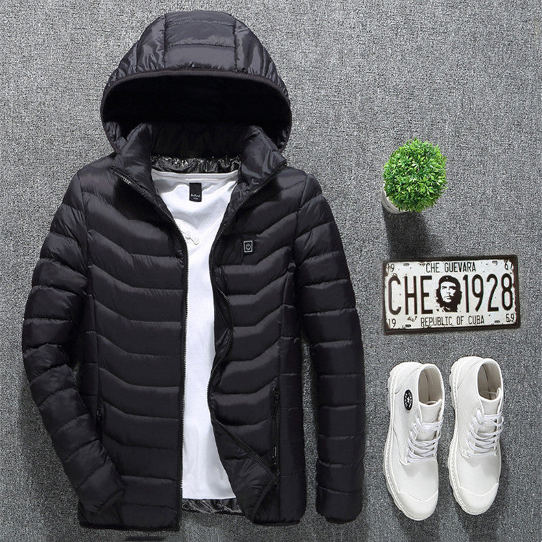 NEW Heated Jacket Coat USB Electric Jacket Cotton Coat Heater Thermal Clothing Heating Vest Men's Clothes