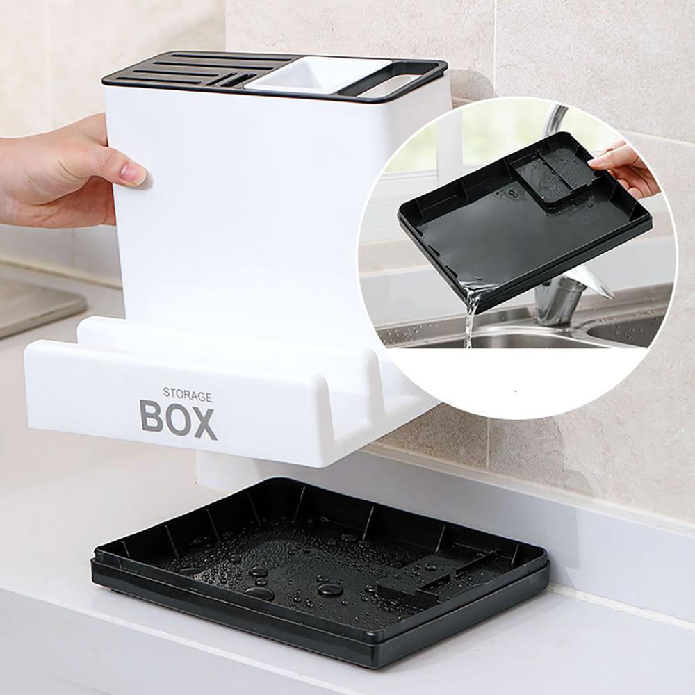 New Tableware Storage Holders Kitchen Knife Plastic Storages Racks For Kitchen Convenience Cabinet Kitchen Gadgets