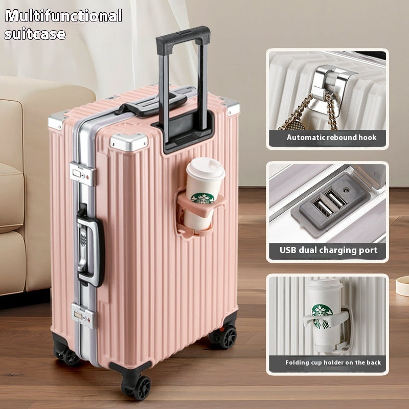 NEW Trolley Password Universal Wheel Aluminum Frame Large Capacity Luggage