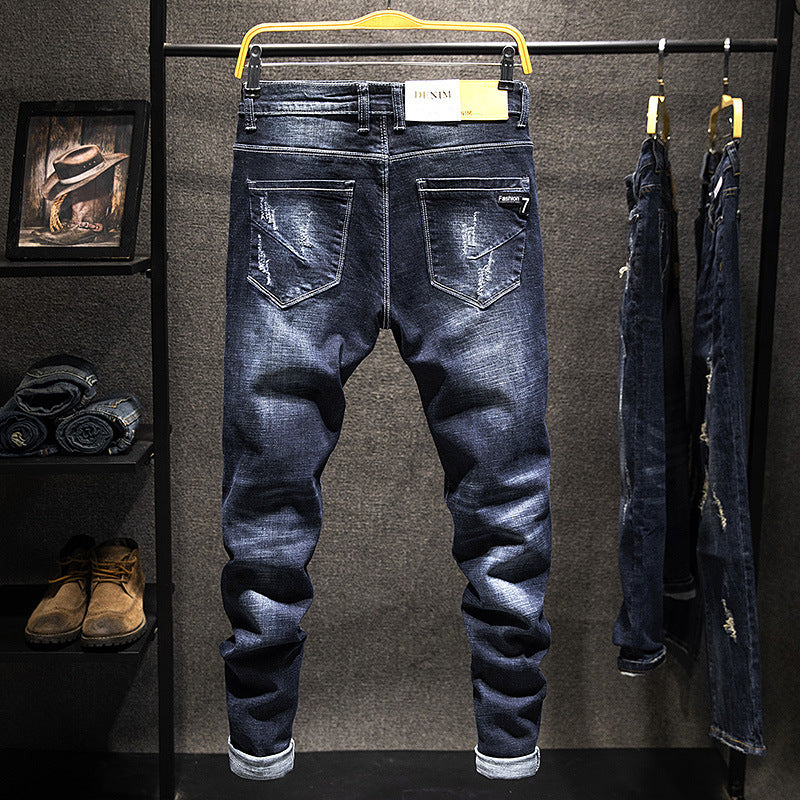 New Fashion Slim-fitting Simple Men's Clothing Skinny Pants