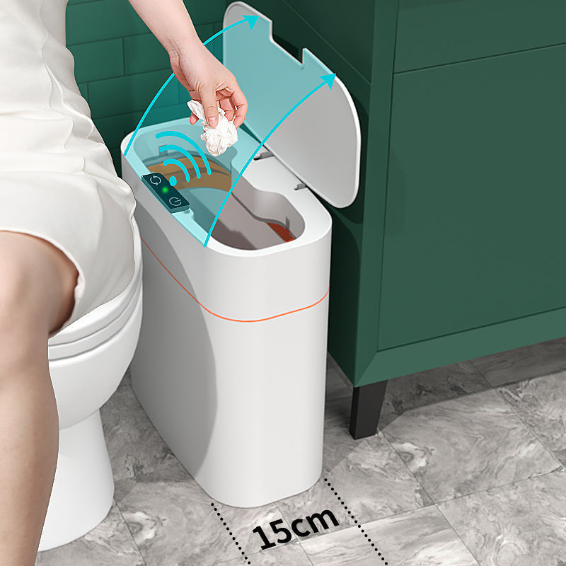 NEW Smart Trash Can With Lid Storage Box Induction Automatic Smart Sensor Dustbin Smart Trash Bin