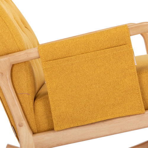 NEW Comfortable Rocking Chair With Footrest In Linen