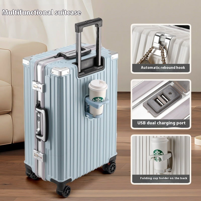NEW Trolley Password Universal Wheel Aluminum Frame Large Capacity Luggage