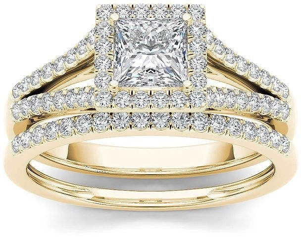 NEW European And American Couple Ring Gold-plated Inlaid