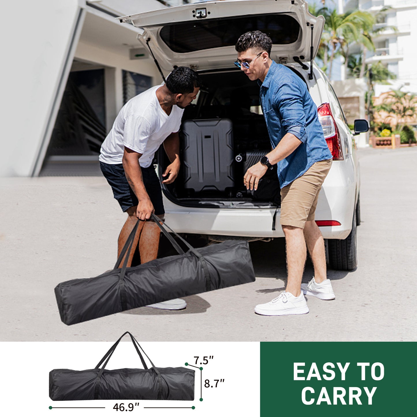 NEW Outdoor 10x10ft Dark Grey 4 Sides-2 Doors 2 Windows Folding Shed Oxford Cloth Iron Pipe Portable Tent
