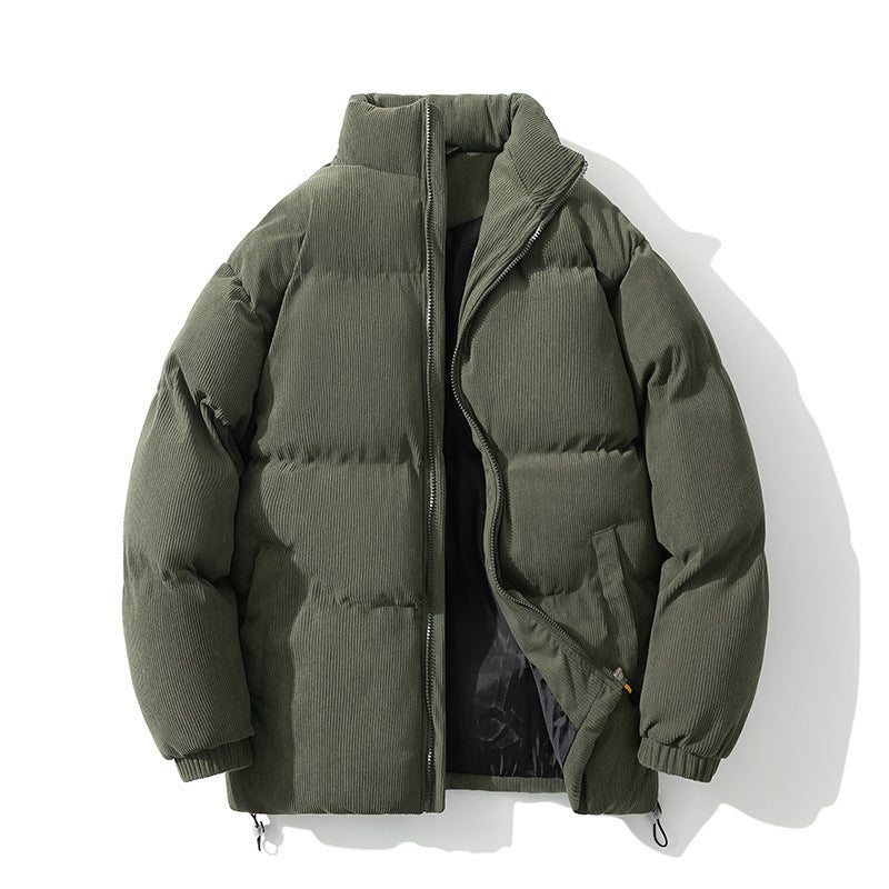 NEW Men's Down Cotton-padded Coat Stand-up Collar Thick Leisure Warm Cotton-padded Outer