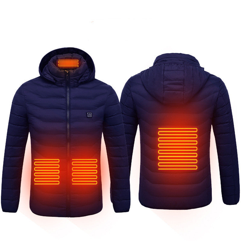 NEW Heated Jacket Coat USB Electric Jacket Cotton Coat Heater Thermal Clothing Heating Vest Men's Clothes