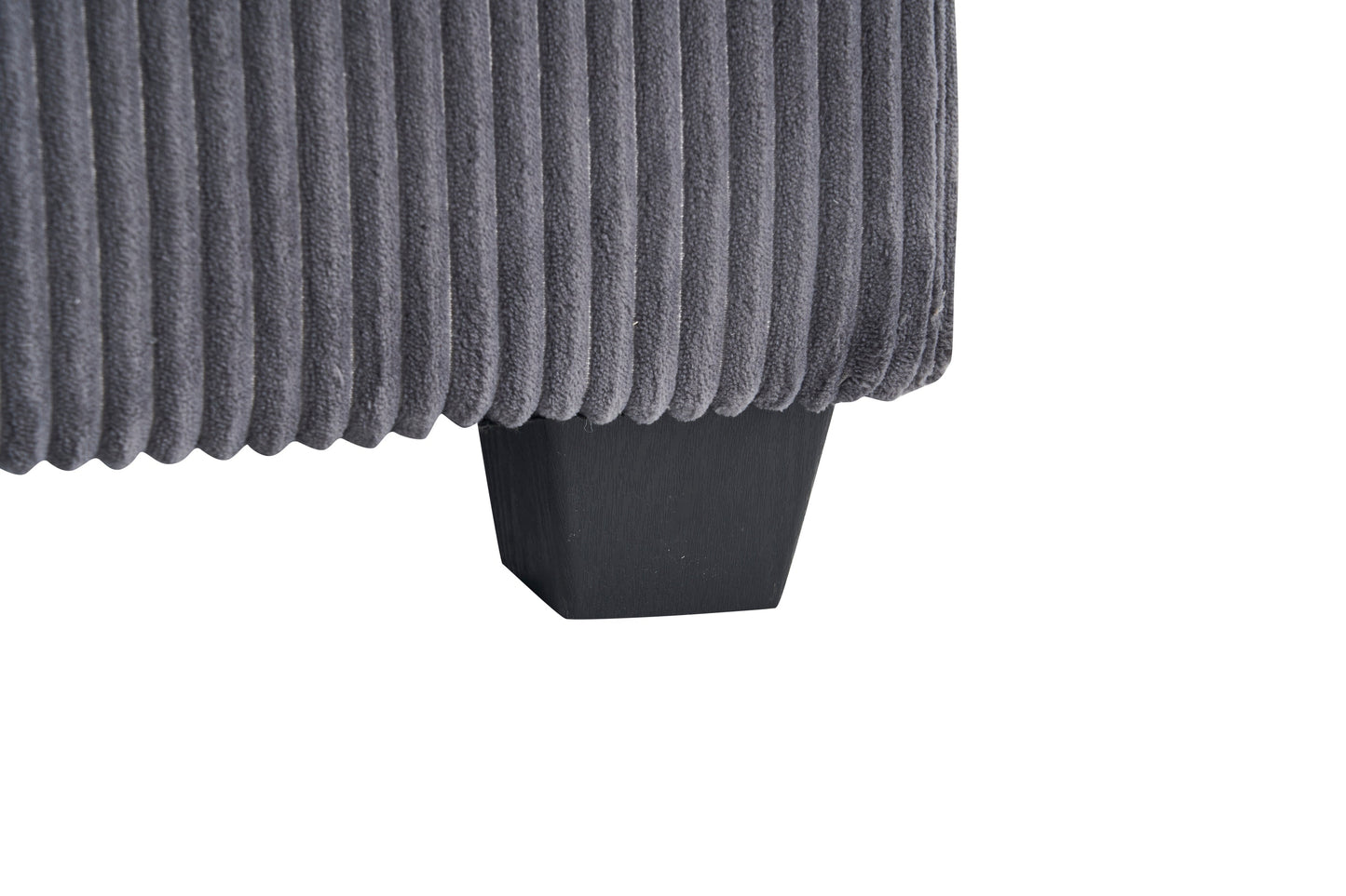 NEW 56.3 Inch Corduroy Single Comfy Deep Seat Couch Sofa with 2 Toss Pillows and Ottoman