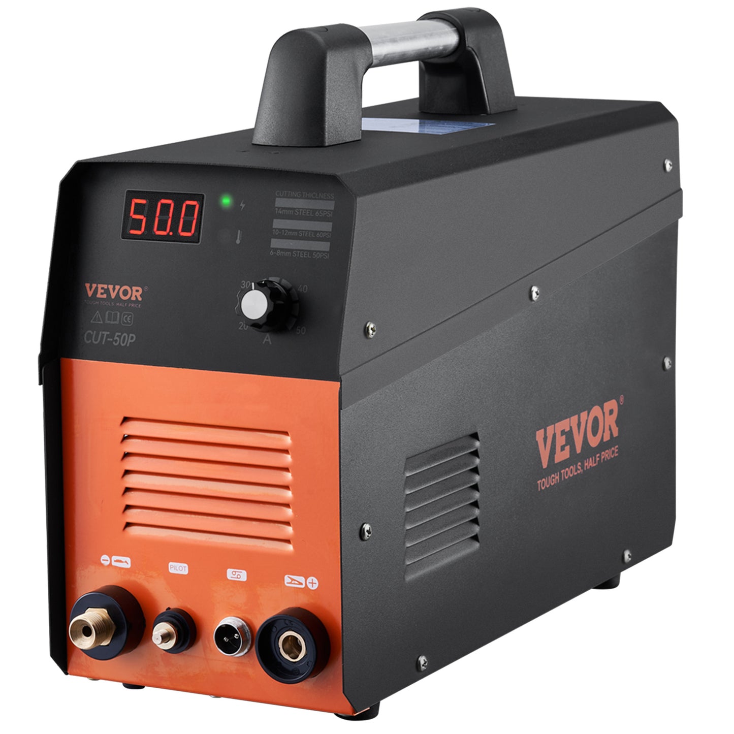 NEW VEVOR Plasma Cutter 50Amp Non-Touch Pilot Arc Air Cutting Machine With Torch 110V 220V Dual Voltage AC IGBT Inverter Metal Cutting Equipment