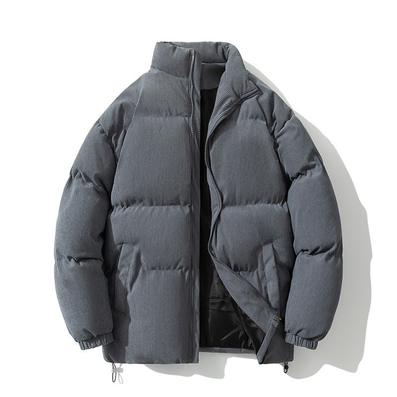 NEW Men's Down Cotton-padded Coat Stand-up Collar Thick Leisure Warm Cotton-padded Outer