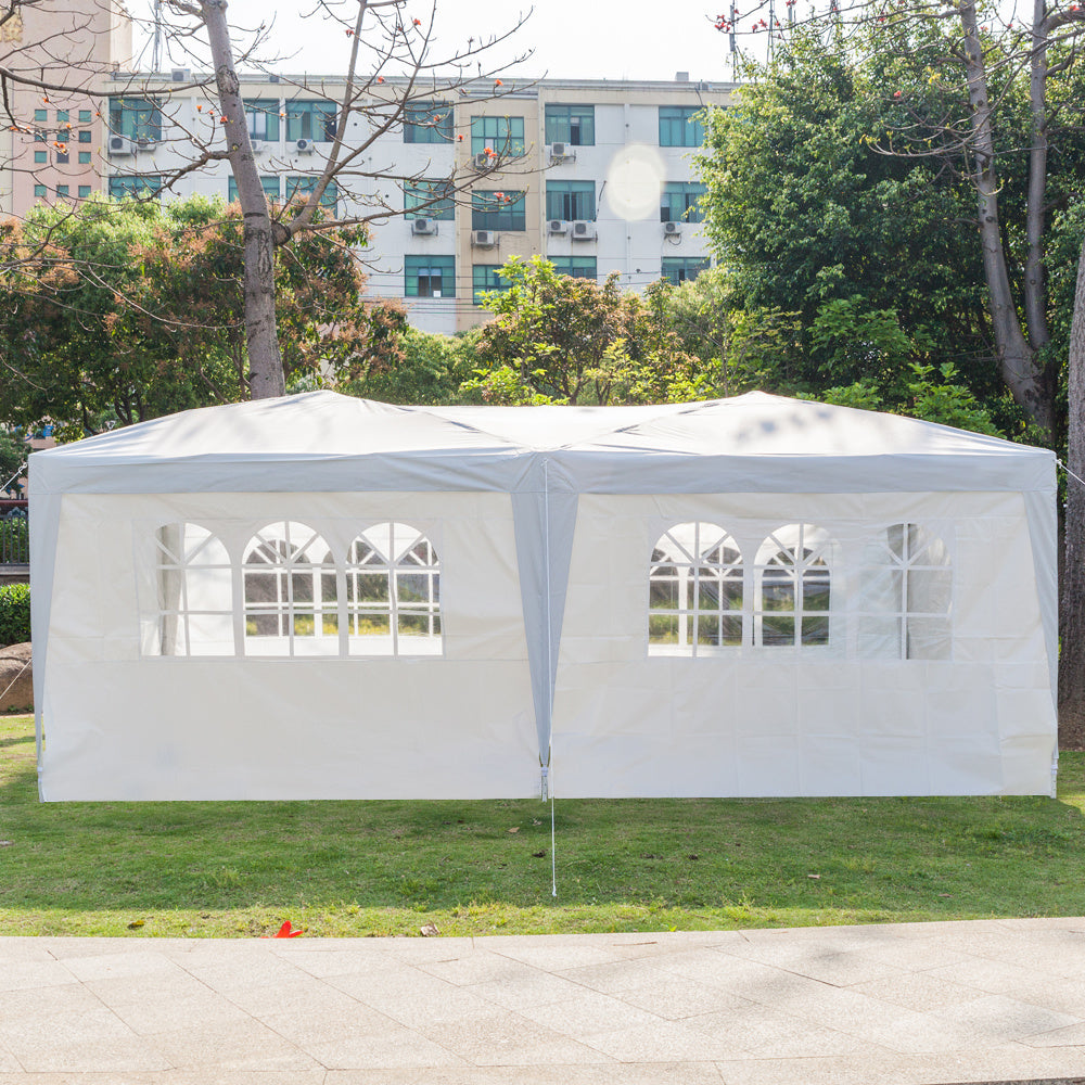 NEW Outdoor 3 X 6M White 6 Sides Home Folding Pergola Parking Shed Advertising Tent
