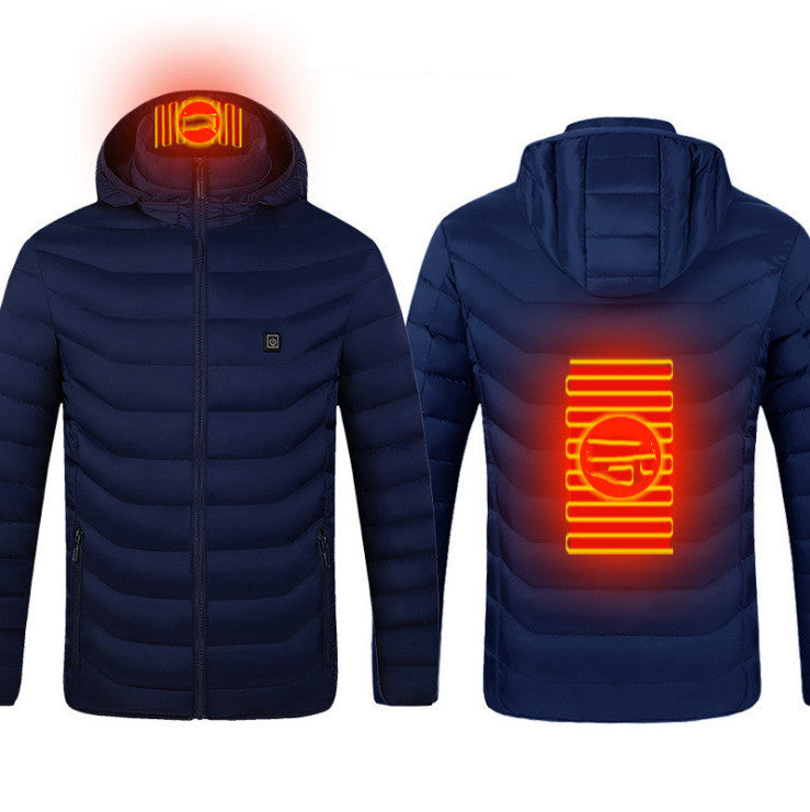 NEW Heated Jacket Coat USB Electric Jacket Cotton Coat Heater Thermal Clothing Heating Vest Men's Clothes