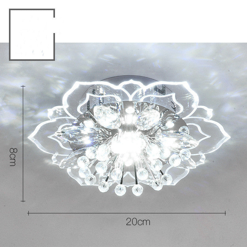 NEW Small Crystal Lamp Corridor Modern Minimalist Living Room Ceiling Light Fixture