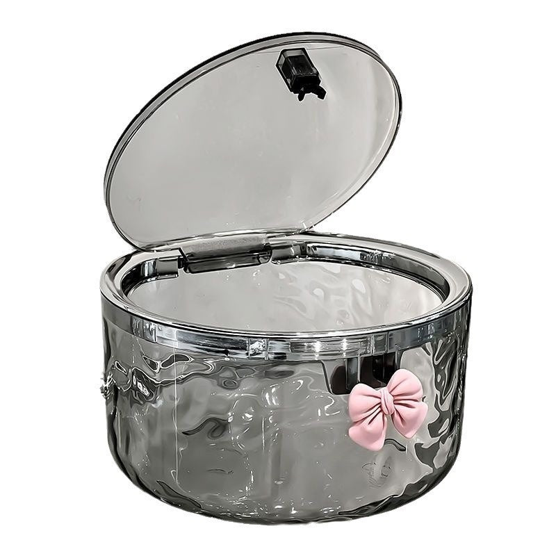 NEW Children's Water Ripple Finishing Box Desktop Hairpin For Girls Rubber Band Transparent Storage