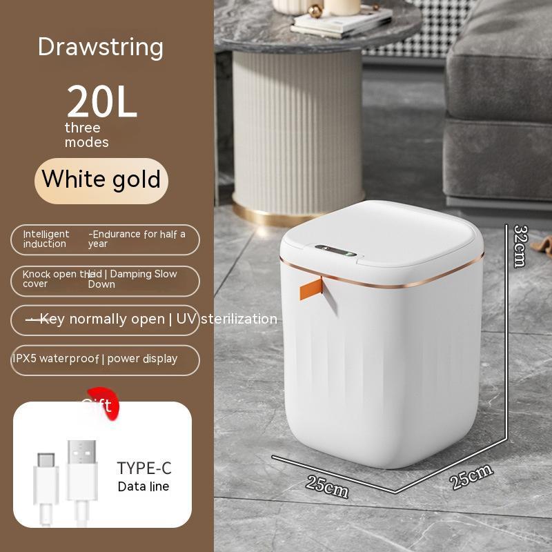 NEW Smart Trash Can With Lid Storage Box Induction Automatic Smart Sensor Dustbin Smart Trash Bin