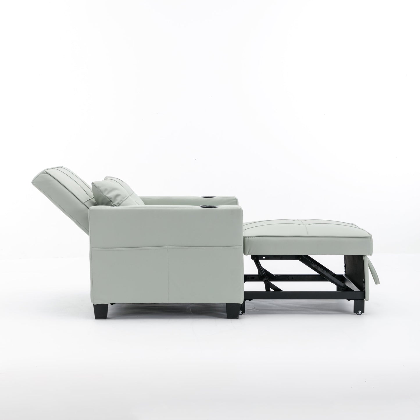 New Green Leather Futon 3-in-1 Pull Out Sleeper Chair