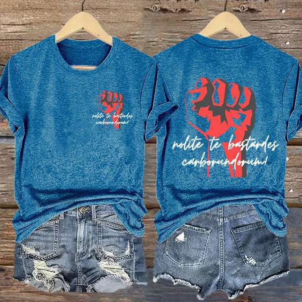 New 3D Digital Printing Women's V-neck T-shirt