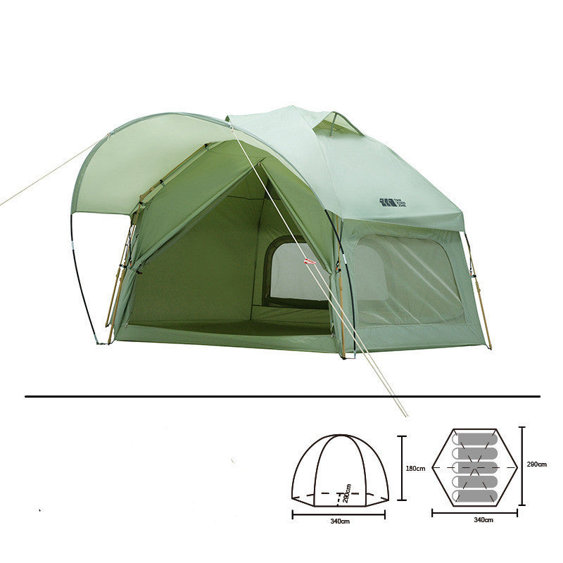 NEW Outdoor Thickened Polyester Fiber Rainproof Portable Folding Automatic Camping Tent