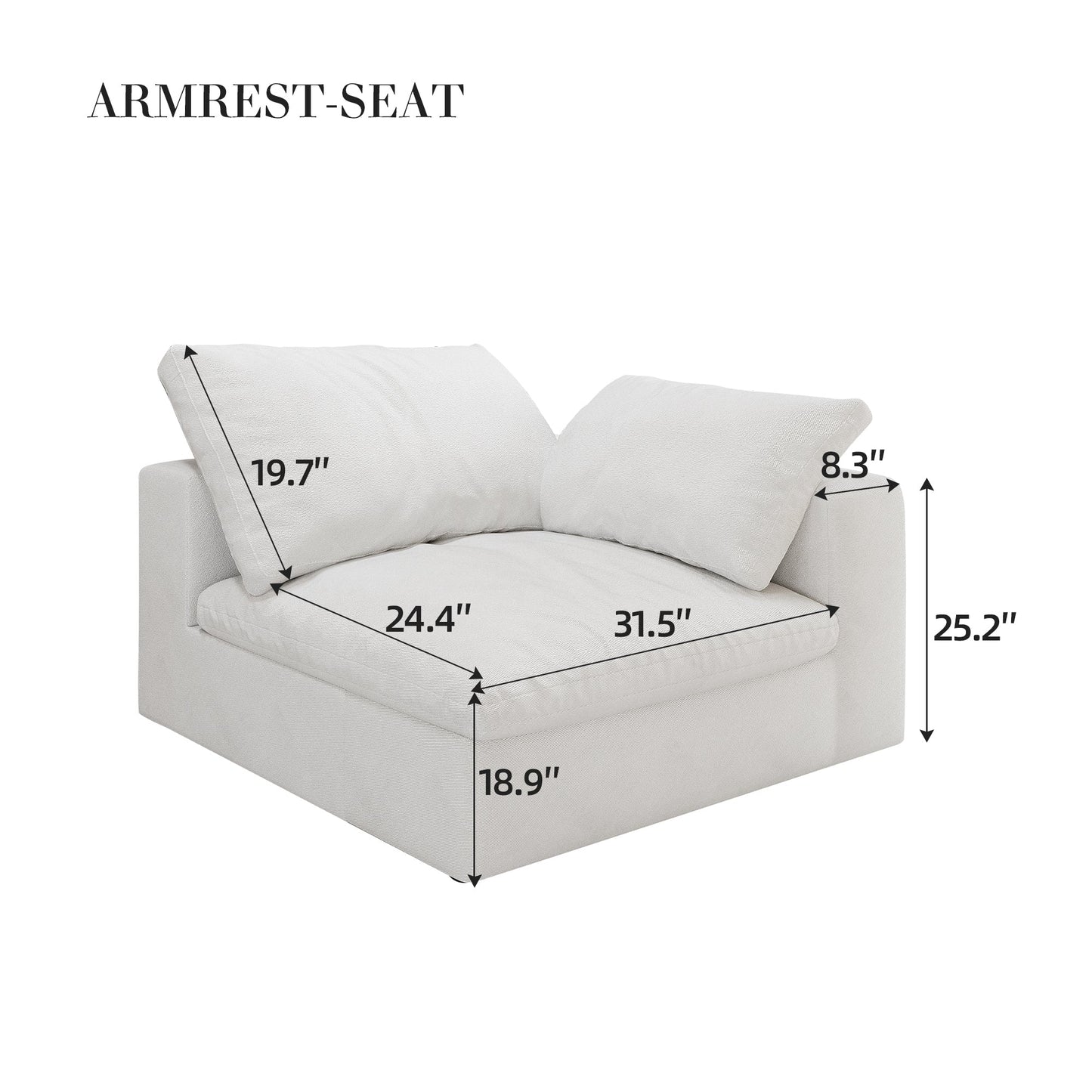 NEW Corner Seater Sofa with Armrest