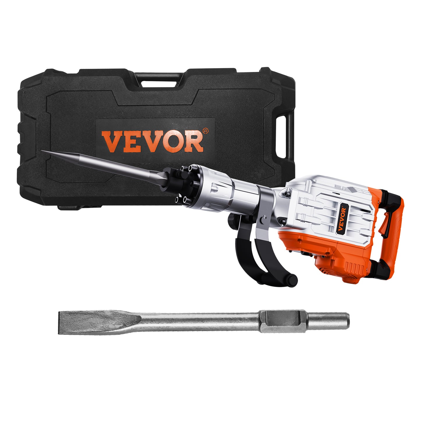 NEW VEVOR Demolition Jack Hammer Concrete Breaker 3500W Electric Hammer w/ 2 Chisel Bits