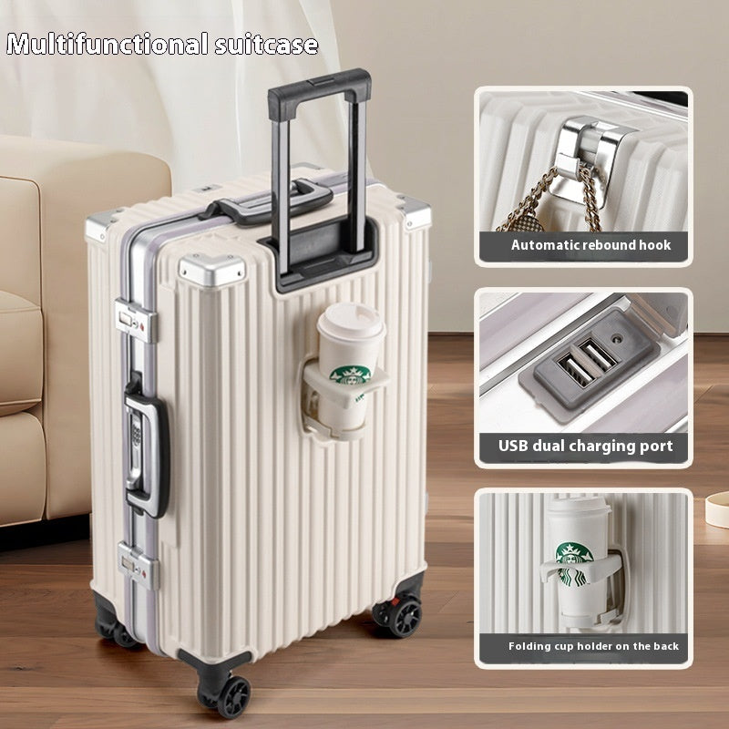NEW Trolley Password Universal Wheel Aluminum Frame Large Capacity Luggage
