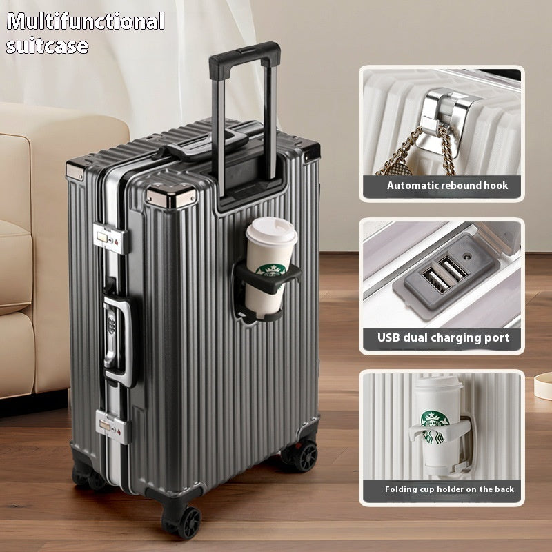 NEW Trolley Password Universal Wheel Aluminum Frame Large Capacity Luggage