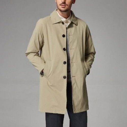 New Men's Mid-length Loose Skin Trench Casual Thin Coat