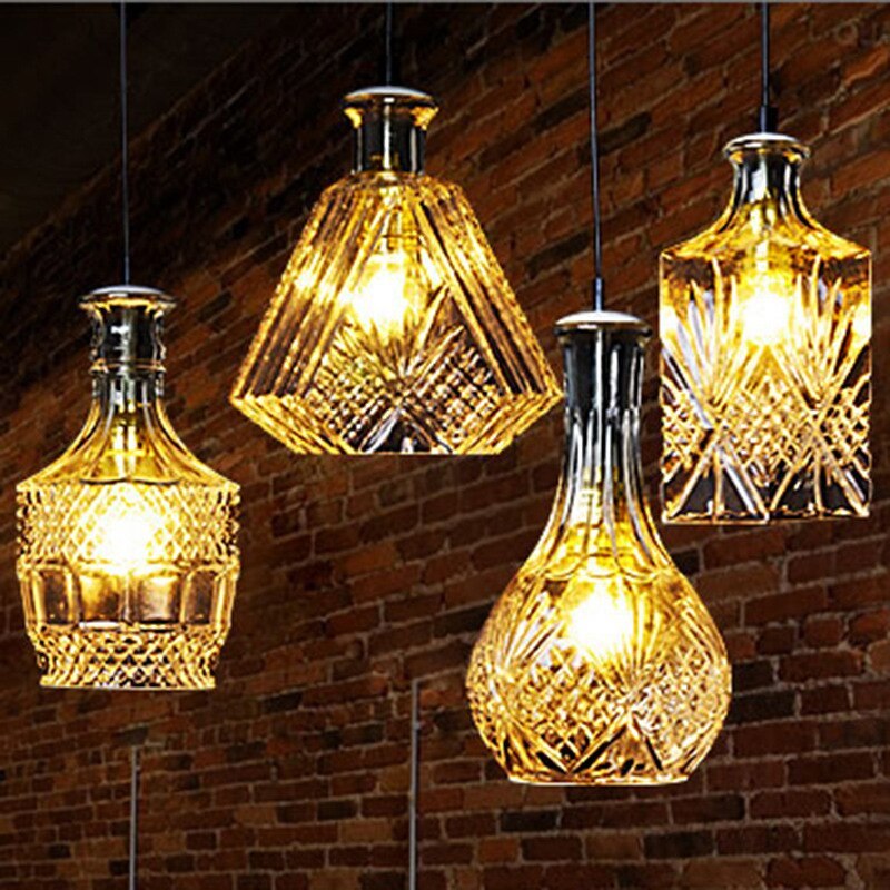 NEW Glass Bottle Ceiling Light Fixture Pendant Chandelier