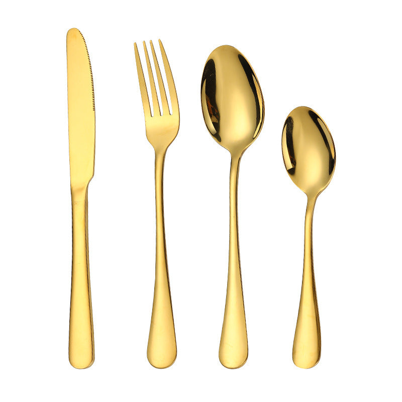 NEW High-end Stainless Steel Tableware 24pc Spoon Knife Fork Set