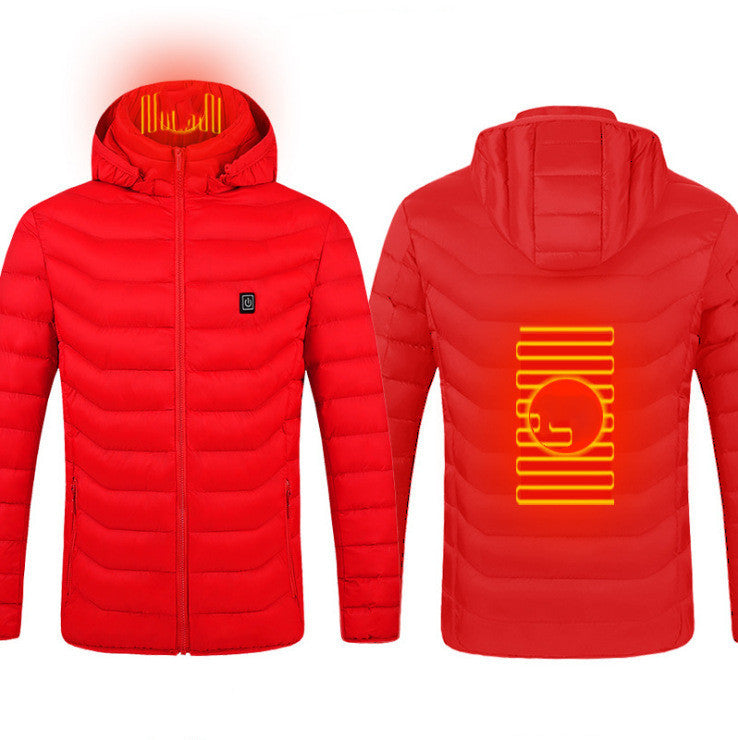 NEW Heated Jacket Coat USB Electric Jacket Cotton Coat Heater Thermal Clothing Heating Vest Men's Clothes
