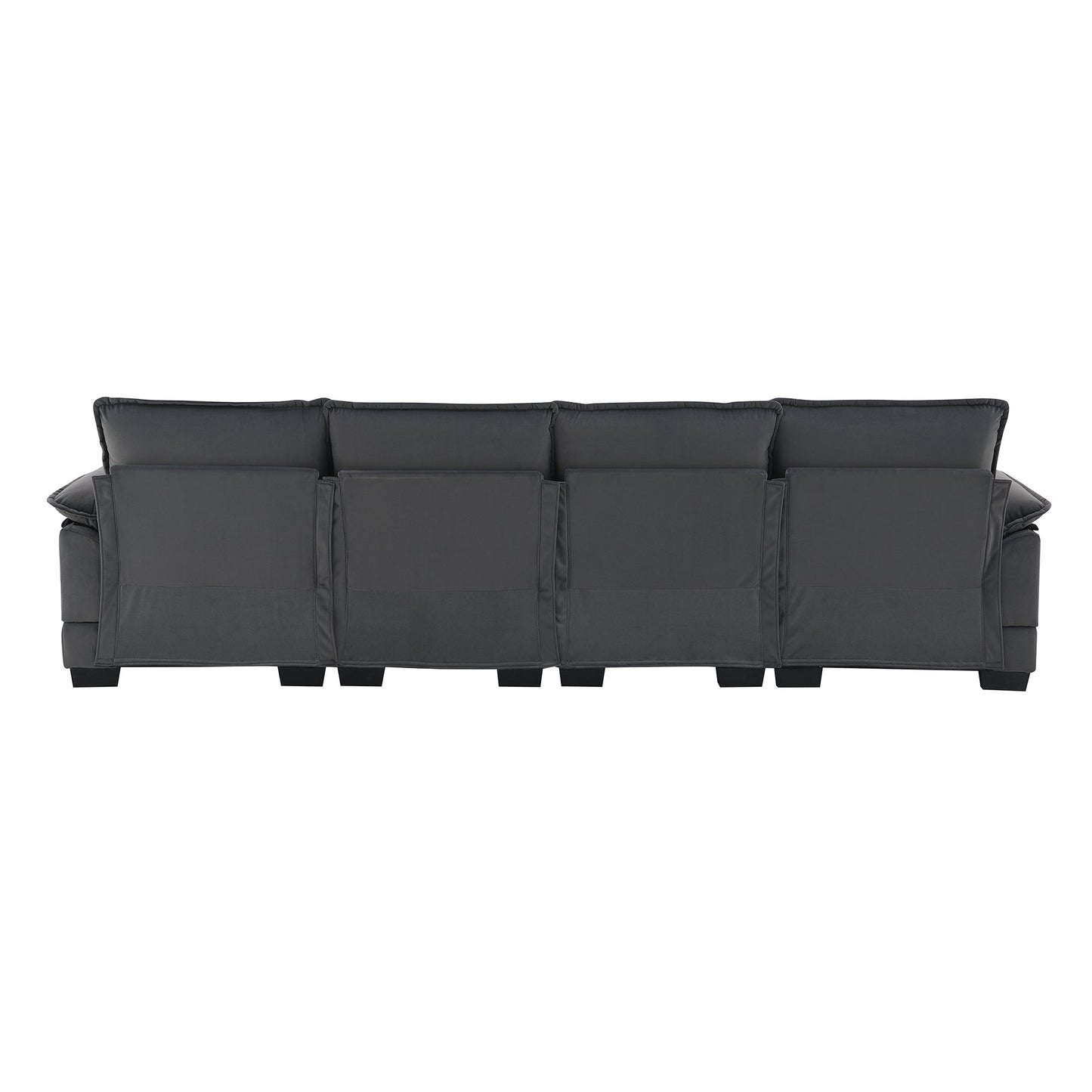 New Modern U-shaped 6-seat Upholstered Sleeper Sofa with Chaise Lounge