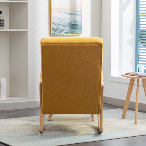 NEW Comfortable Rocking Chair With Footrest In Linen