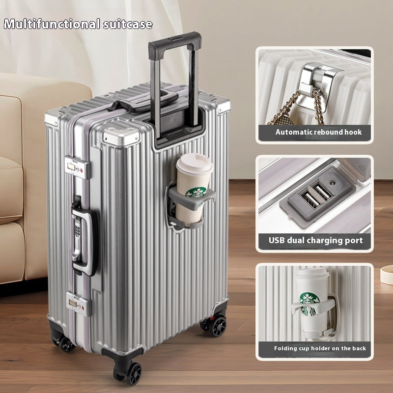 NEW Trolley Password Universal Wheel Aluminum Frame Large Capacity Luggage