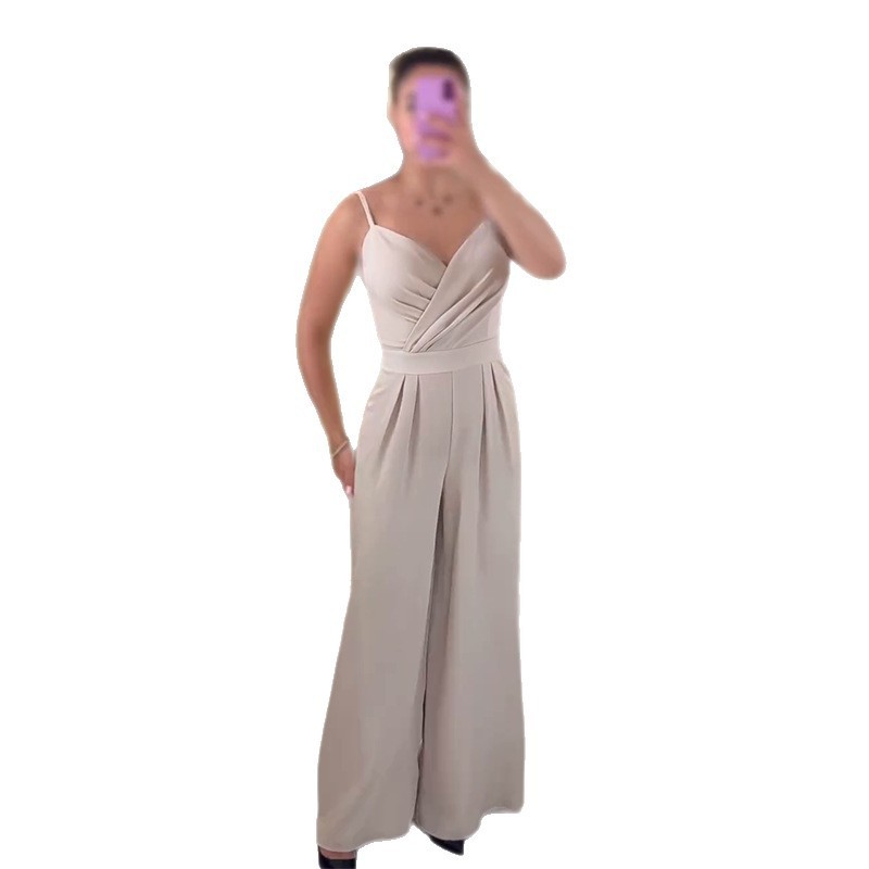 New Women's Irregular Straight Jumpsuit With Suspenders