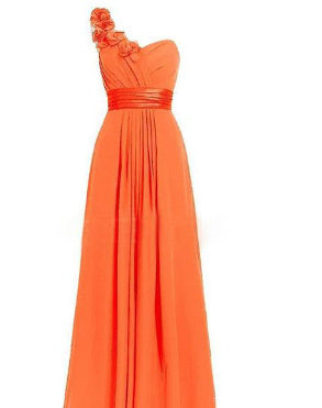NEW Women's Multi Colored Slanted Neck Sleeveless Strapless Long Dress