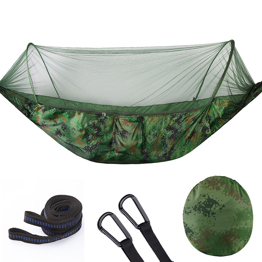 NEW Fully Automatic Quick Opening Hammock With Mosquito Net