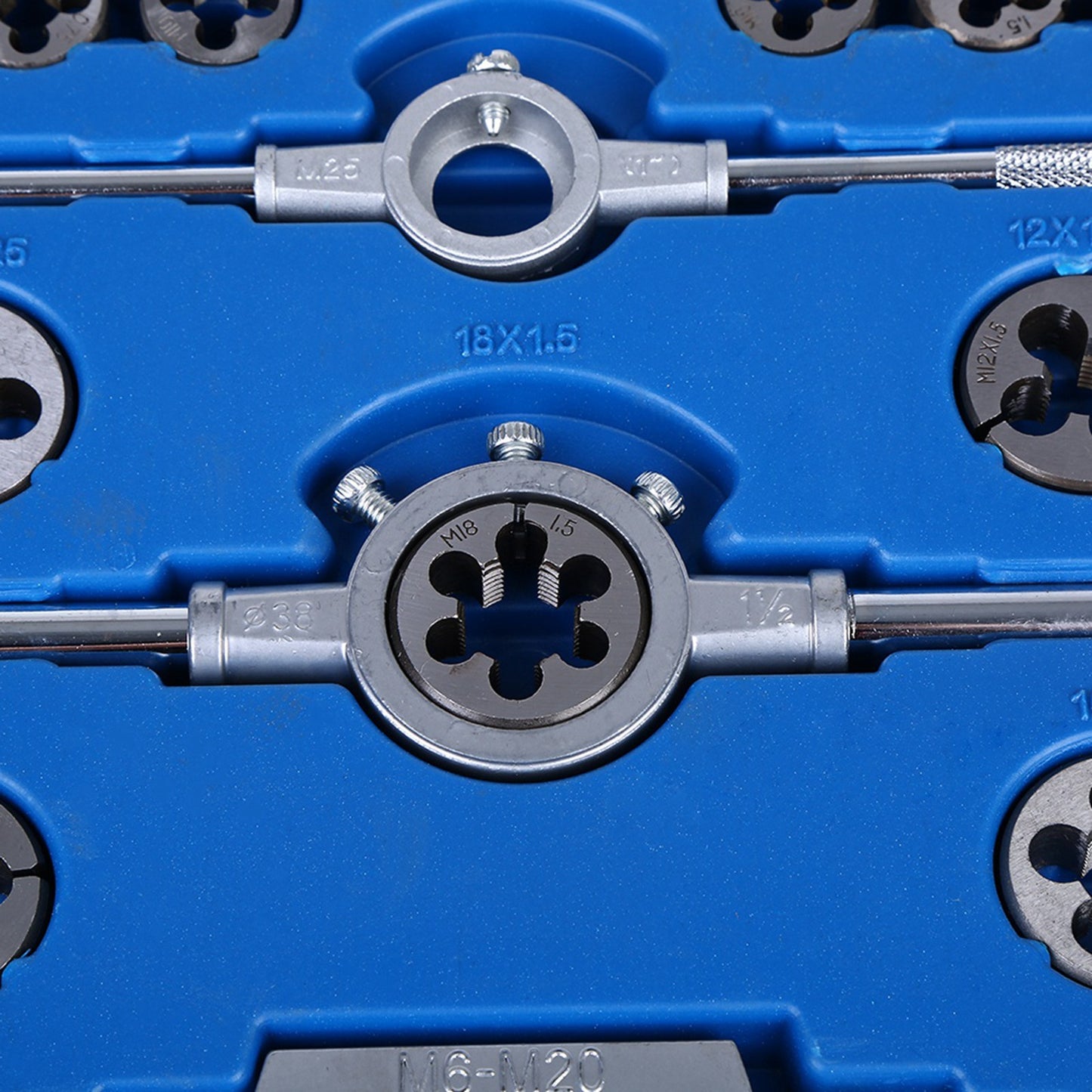 NEW 110pcs/set M2‑M18 Screw Nut Thread Taps Dies With Wrench Handle Heavy Duty Hand Tool Kit