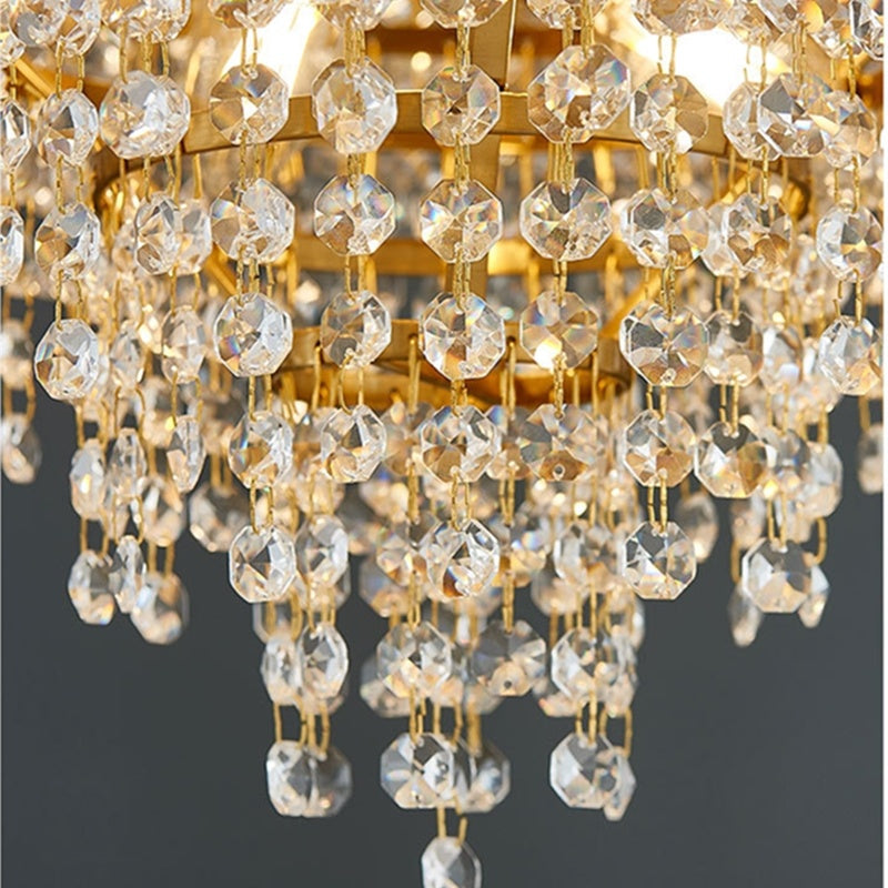 NEW Stainless Steel Living Room Ceiling Crystal Chandelier