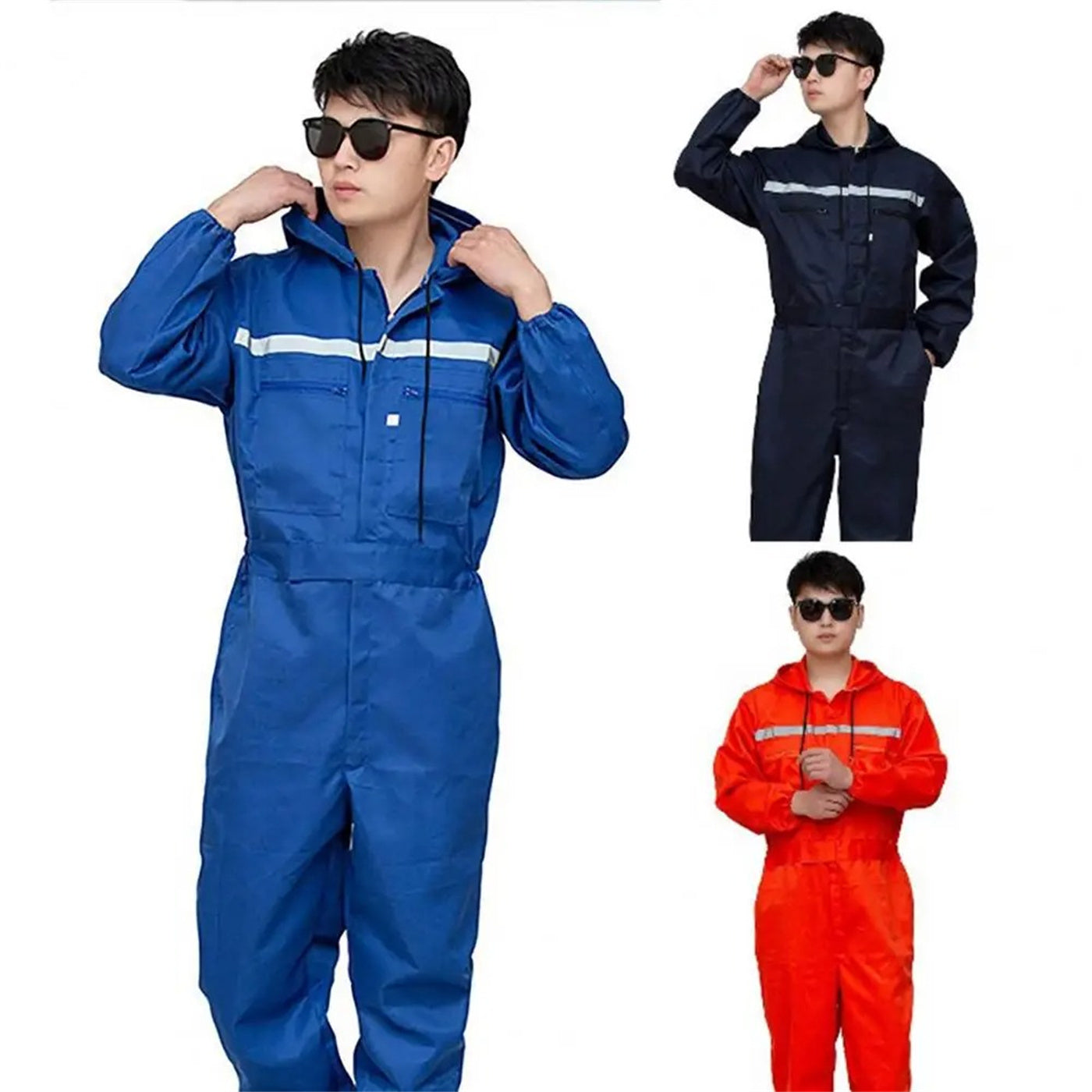 NEW Men's One-piece Hooded Work Suit