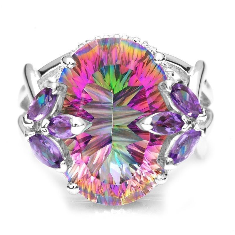 NEW Colorful Rhinestone Zircon Women's Diamond Ring