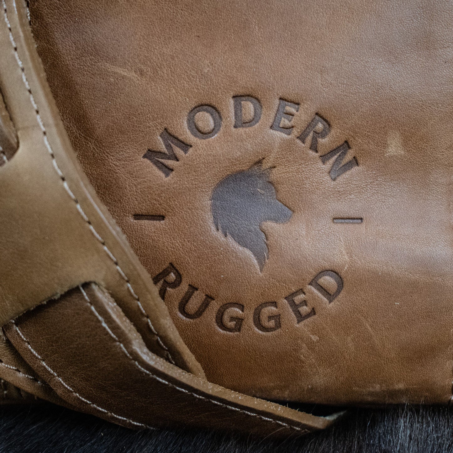 NEW Leather Hide Laptop Bag- Soft Tan (Buckles)