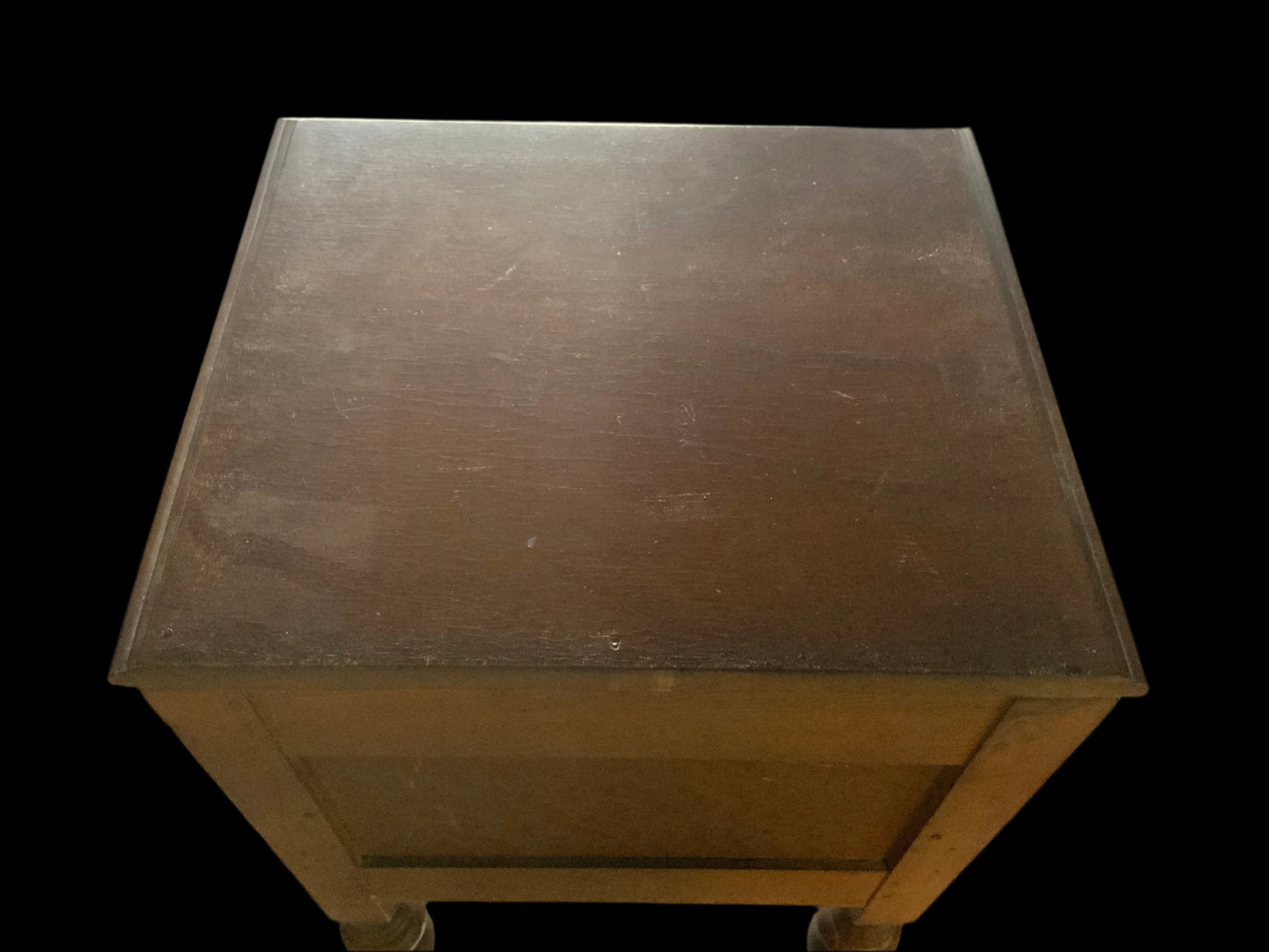 Vintage Walnut Depression One Door Smokers Stand