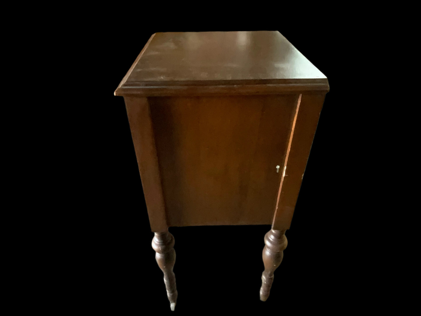 Vintage Walnut Depression One Door Smokers Stand